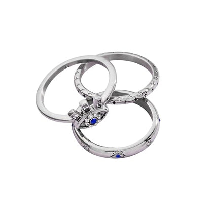 Alex and Ani Evil Eye Rings - style: Stacking Ring, Stainless Silver (Set of 3)
