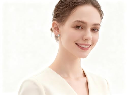 Grey Faux Pearl Stud Earrings, S925 Silver Posts Hypoallergenic for Women - color: Tahitian Platinum Grey, size: 10mm