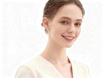 Grey Faux Pearl Stud Earrings, S925 Silver Posts Hypoallergenic for Women - color: Tahitian Platinum Grey, size: 10mm