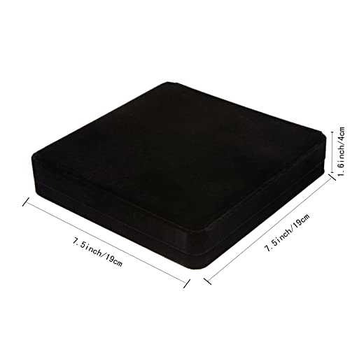 LETURE Velvet Jewelry Set Box, Velvet Gift Box for Bracelet Necklace Earring Ring (Black) - color: Black