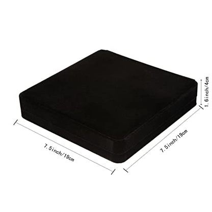 LETURE Velvet Jewelry Set Box, Velvet Gift Box for Bracelet Necklace Earring Ring (Black) - color: Black