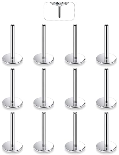F136 Titanium 20/18/16G Threaded/Threadless Flat Earring Back Converter Kit Nose Lip Rings Medusa Labret Flatback Posts Cartilage Helix Conch Tragus Stud Piercing Jewelry Bar for Women Men - color: Threadless, size: 20g, 5/16in