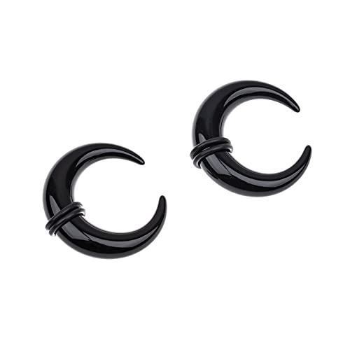 Ear Gauges Stretching Kit 14G-00G Acrylic Sprial Tapers Plugs Expander Sets Heart Tunnels Piering Jewelry Horeseshoes Taper For Ears - style: 84 Black