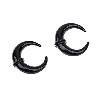 Ear Gauges Stretching Kit 14G-00G Acrylic Sprial Tapers Plugs Expander Sets Heart Tunnels Piering Jewelry Horeseshoes Taper For Ears - style: 84 Black