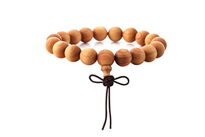 Eigso 6-8mm Wood Beads Bracelet Prayer Beads for Meditation Buddha Tibetan Bracelet for Men and Women - color: B3:10MM Cypress Wood