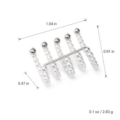 Faux Pearl Ear Cuff for Women, Multi Layer Wrap Ear Clip No Piercing, Statement Ear Crawler Jewelry for Daily Wear Party