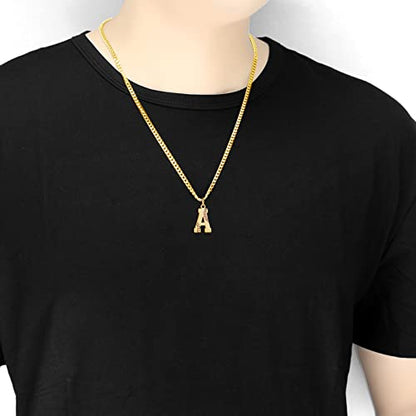 AIAINAGI Baseball Initial A-Z Letter Necklace - Men's Baseball Charm Pendant in Stainless Steel Silver Chain, 22inch Personalized Gift - style: J Letter