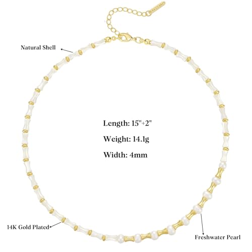 KissYan Beaded Choker Necklace for Women, Colorful Natural Gemstones Pearl Choker 14K Gold Plated Pendant Healing Crystal Necklace Handmade Stone Jewelry Gift | 14K Gold Plated Pendant Necklaces, Natural Gemstones Pearl Choker, Healing Crystal Chain, Hand