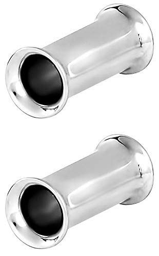 Forbidden Body Jewelry Ear Gauges, Ear Tunnels, Tunnels For Ears, Surgical Steel Mirror Finish Double Flared Tunnel Plug Earrings - style: 2pcs: 4mm (6GA)