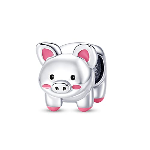 Pandach Animal Charm Bead fits Charms Bracelets for Woman-925 Sterling Silver Dangle Pendant Bead,Jewelry Beads Gifts for Women Bracelet&Necklace - style: Pet pig Charm