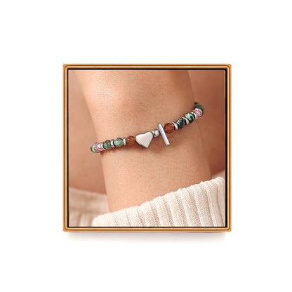 Heart Initial Bracelets for Teen Girls, Teen Girl Gifts Trendy Stuff, Christmas Stocking Stuffers for Kids, Unique Gifts for Teenage Girls on Birthday Graduation - style: I