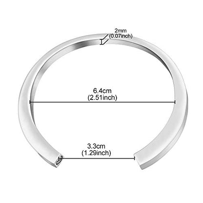 Dletay Urn Bracelet Cremation Bracelet for Ashes Memorial Ashes Bracelet Openable Cuff Bangle Bracelet - color: Your wings-Silver