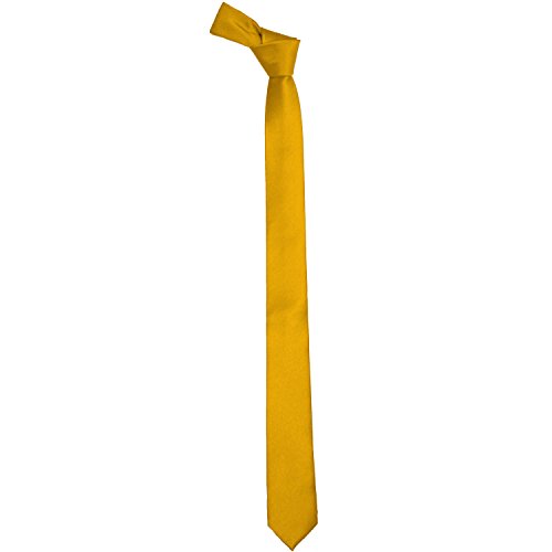 K. Alexander Skinny Ties - Multiple Solid Colors - Classic 2" width - color: Golden Yellow
