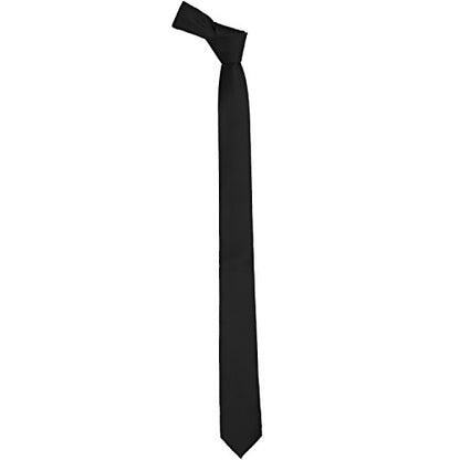 K. Alexander Skinny Ties - Multiple Solid Colors - Classic 2" width - color: Black