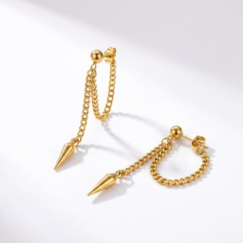 Gold Plated Dangle Earrings Dainty Silver Drop Earring Trendy Long Dangling Wedding Bridesmaid Hoop Diamond Crystal Cute Earring Prom Jewelry Graduation Gifts for Women - color: gold 2