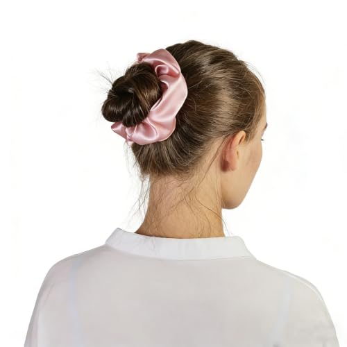Claw Clips and Scrunchies Set 4pcs – 2 Medium Hair Clips, 2 Satin Scrunchies, Non-Slip Matte Square Hair Claws, Hair Accessories for Back to School, Birthday Gift, Daily Use, Navy Pink - color: Navy Blue/Pink