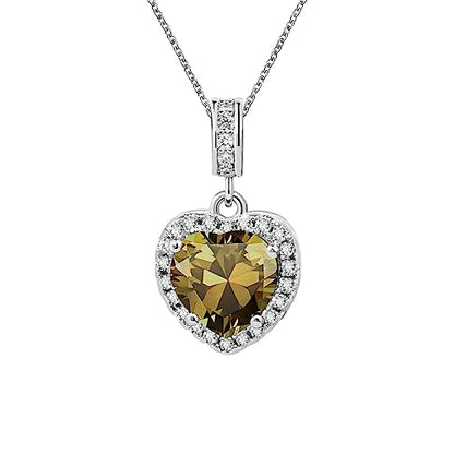 KunBead Dangle January-December Birthstone Love Heart Birthday Charms Compatible with Pandora Charm Bracelet Necklace - color: August