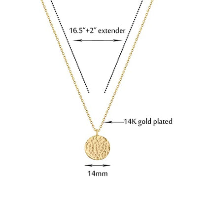 Valloey Rover Gold Necklaces for Women | Dainty 14K Gold/Sterling Silver Plated Cubic Zirconia Star Moon Pendant Necklaces Twist Rope Chain Simple Jewelry for Women - style: Gold-full moon