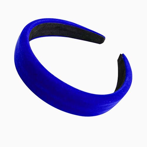 Royal Blue Velvet Padded Headbands for Women Fashion Non slip Comfortable Head Bands for Women (royalblue, one size) - color: royalblue