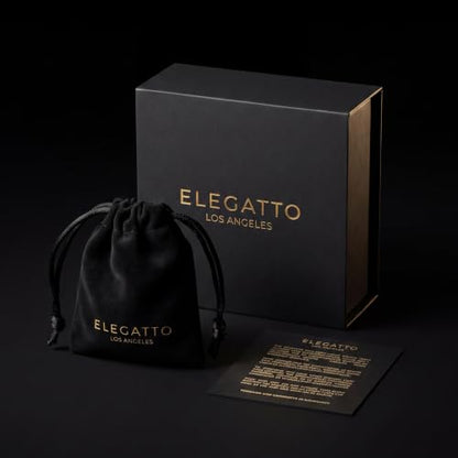 Elegatto Elagio Premium Braided Leather Bracelet for Men | Full-Grain Braided Leather with Sterling Silver Polished Stainless Steel Clasp | Men’s Designer Bracelets - color: Black Silver, size: Small