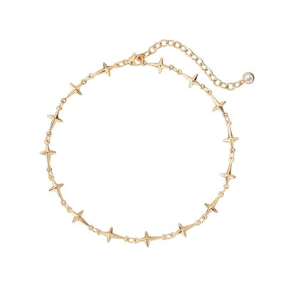 MEVECCO Anklet for Women Gold Chain 14K Gold Plated Dainty Boho Beach Summer Simple Foot Jewelry Ankle Bracelet - style: Cross