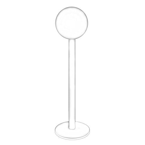 10PCS Clear Flexible UV Acrylic Tongue Labret Cheek Ring Piercing Retainer 14g 16g 3/4" 19mm - style: 10PCS - 14g 19mm