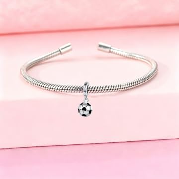 925 Sterling Silver Charms Pendants Mom Heart Dog koi fish Sea Turtle Football Charms for bracelet Pendants Beads Mom Sister Wife Family, Friends, Birthday gifts - style: Football Pendant