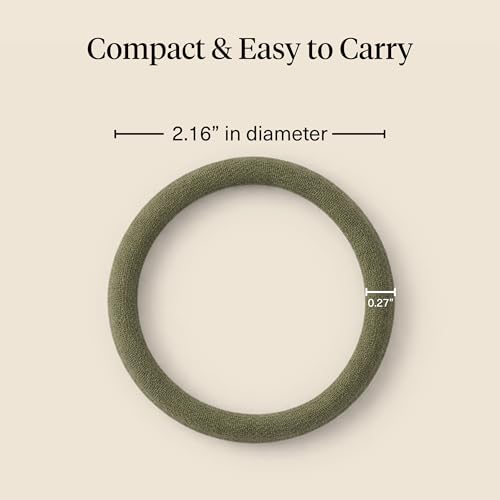 Kitsch Elastic Hair Ties No Damage | Stretchy Hair Bands- Eucalyptus, 20pcs | Strong All-Day Hold Hair, Rubber Bands For Hair, Ponytail Holders | Hair Accessories for Everyday Use - color: Eucalyptus (Pack of 20)