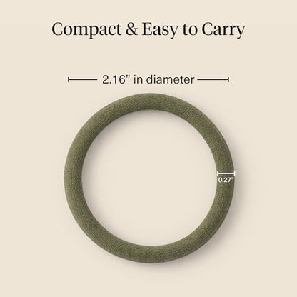 Kitsch Elastic Hair Ties No Damage | Stretchy Hair Bands- Eucalyptus, 20pcs | Strong All-Day Hold Hair, Rubber Bands For Hair, Ponytail Holders | Hair Accessories for Everyday Use - color: Eucalyptus (Pack of 20)