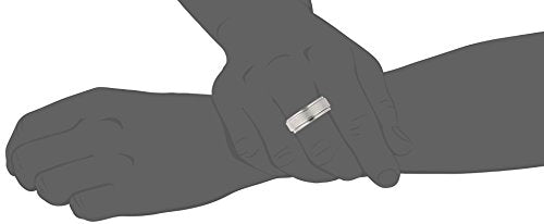 Amazon Essentials Steeltime Men's 18k Gold Plated Our Father Prayer Spinner Band Ring , (previously Amazon Collection) - color: Silver, size: 9