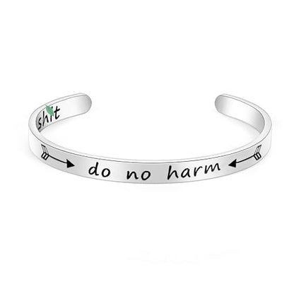 SAM & LORI Personal Bracelets for Teens/Women-Inspirational Jewelry Gifts (Various Designs) for Daughter/Sister/Mom/Friends-Adjustable Bracelet in a Pretty Gift Box - style: Do no harm...
