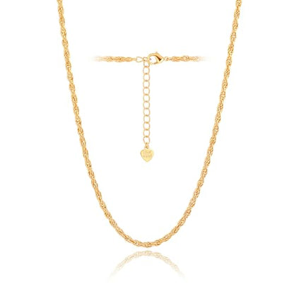 Aobei Pearl 18K Gold Plated Paperclip Chain Choker Satellite Chain Freshwater Cultured Biwa Pearl Pendant Necklace Dainty Turquoise Jewelry for Women - color: 18K Gold Plated Twisted Rope Chain