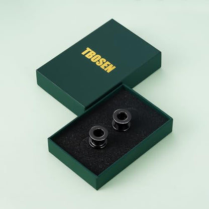 TBOSEN Precise Dimensions Stainless Steel Set Double|Single Flare Tunnel Screw Gauge Ear Expander Stretching Kit Piercing Mixed Size - color: Black-Screw Fit, size: 7mm