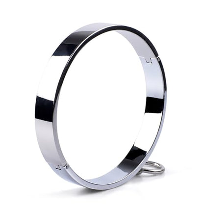 Trendy Unisex Fashion Chokers - Polish Shinning Stainless Steel Necklace Punk Choker Collars with O Ring for Bold Style