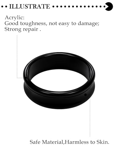 6G-50mm Acrylic Thin Black Gauges for Ear lightweight Tunnels Black Double Flared Ear Flesh Plugs Tunnels Earrings for Women Men - color: 44mm = 1 3/4 inch = 1.73 inch