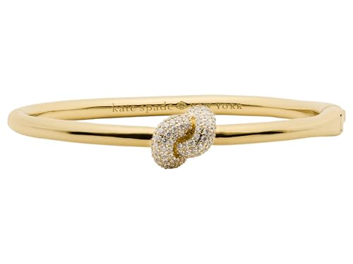 kate spade new york Sailor's Knot Hinge Bangle - color: Clear/Gold Pave