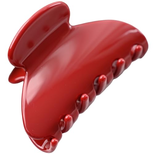 Handmade Celluloid Acetate French Design Barrettes Tortoise Shell Claws Hair Claw Luxury Fashion Accessories Hair Clip for Women (burgundyred) - color: burgundyred
