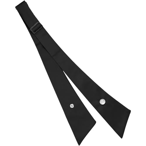 tiemart Crossover Tie - color: Black - Pearl Snap