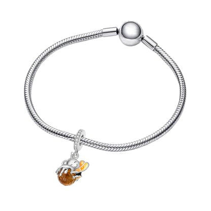 925 Sterling Silver Charms for Bracelets and Necklaces Lipstick and Perfume High Heels Dangle Pendants Heart Butterfly Bead Charms Halloween Christmas Gift for Womens - style: Honey jar Bee Dangle