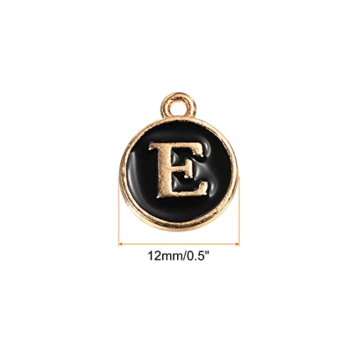 MECCANIXITY Alphabet Letter Charm Double Sided Alphabet Pendant, for Earring Jewelry Making - style: E