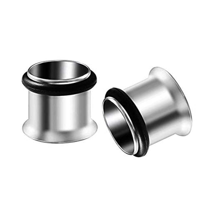HEKEUOR Ear Tunnels Stretching Kit Stainless Steel Gauge Plugs Set Single Flared Stretching Kit 00g 7/16 1/2 9/16 5/8 3/4 7/8 1 Inch - style: 7/16“ (11MM)
