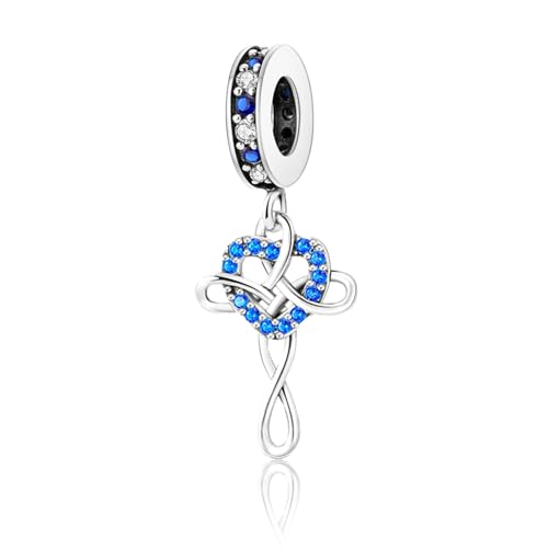 S925 Sterling Silver Cute Bead Charm for Pandora Bracelets and Necklaces | Lucky Clover Cute Animal Pink Bow Cherry Butterfly Pendant Bead Charms Jewelry Making Gifts for Women Valentines Mother's Day - style: Celtic Knot Dangle Charm