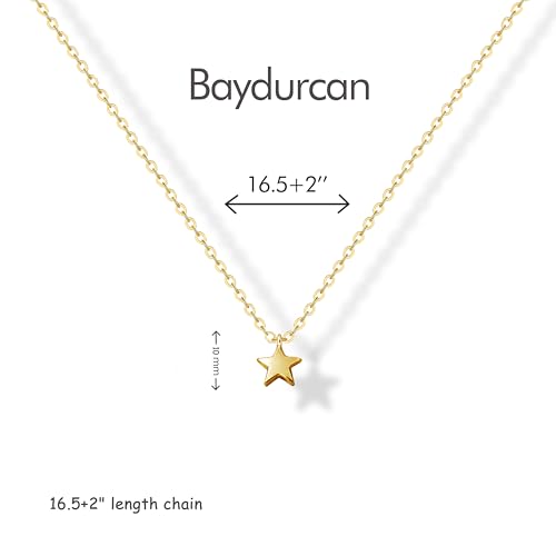 Baydurcan Dainty Gold Necklace for Women Ankh Mom Jesus Sun Star Necklace | 14K Gold Plated Pendant Necklaces Gifts for Friends Sister Mother, Birthday, Christmas, Graduation, Inspirational Gifts - style: Star