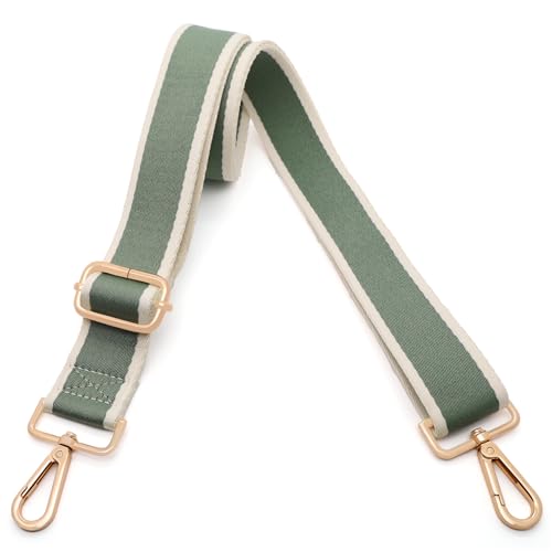 Kolti Purse Strap Replacement Crossbody Handbag Stripe Wide Adjustable - color: Gold Buckle-422