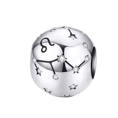 Constellation Charm 925 Sterling Silver Birthstone Bead for Pandora Charms Bracelet-Gift for Anniversary Birthday Christmas Day - color: Leo （7.23-8.22）