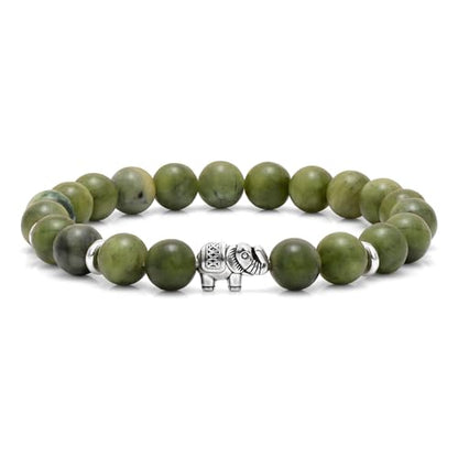 Healing Bracelet For Women Anxiety Beaded Bracelets Jewelry Healing Stone Crystal Bracelet Stress Relief Yoga Beads Chakra Bracelets Gifts For Women pink - color: Green Jade