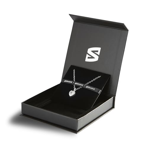 SERASAR Silver Heart Pendant Necklace Women Jewelry 316L Stainless Steel - color: Silver, style: Love