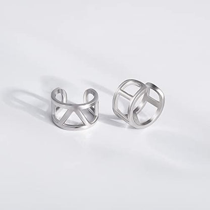 CHIC & ARTSY 925 Sterling Silver Ear Cuffs for Women, Non Piercing Clip On Cartilage Cuffs, Adjustable Fake Conch & Helix Earrings, Gold Plated & Oxidized Various Styles - color: ear cuff #31