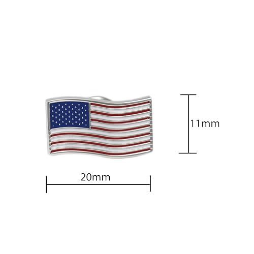 Men’s Tie Tack Tie Pin with Chain – Classic Lapel Pin Accessory for Dress Shirts, Suits & Formal Wear - style: USA FLAG