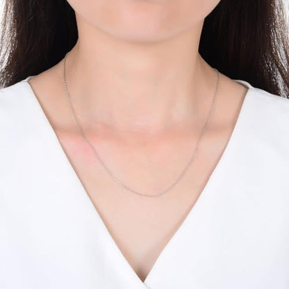 Adabele 304 Surgical Stainless Steel Flat Cable Chain Necklace 18 20 22 24 Inch Cute Small Non Tarnish Waterproof Women Jewelry - size: 22 Inch - 2pcs, style: 1.3mm width